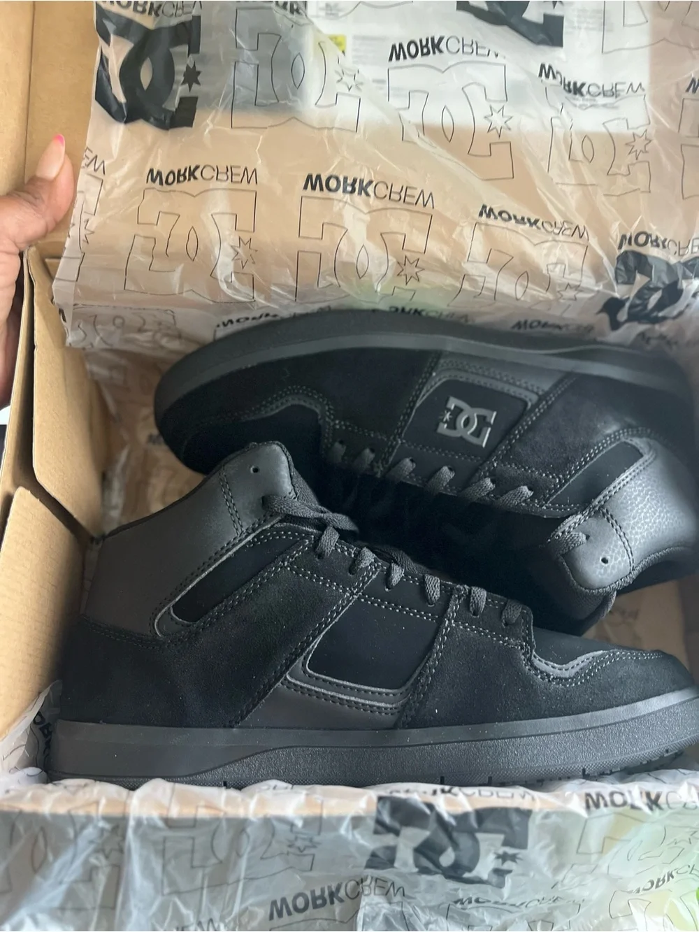 DC Workcrew Branded Gray Shoe Packaging